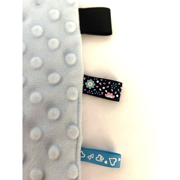 Heccei Lovey Security Blanket with Ribbon Tags Light Blue Toys and Joys - Picture 4 of 8